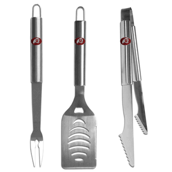 Utah Utes 3 pc Stainless Steel BBQ Set
