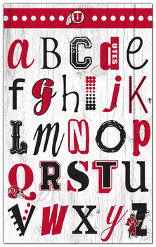 Utah Utes Alphabet 11x19 Sign