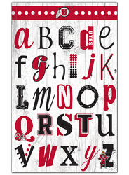Utah Utes Alphabet 11x19 Sign
