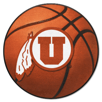 Utah Utes Basketball Rug - 27in. Diameter