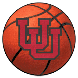Utah Utes Basketball Rug - 27in. Diameter