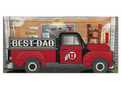 Utah Utes Best Dad Truck 6x12 Sign
