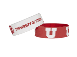 Utah Utes Bracelets - 2 Pack Wide