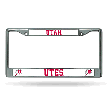 Utah Utes Standard Chrome Frame with Plastic Inserts 12