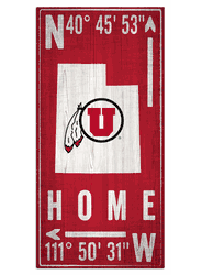 Utah Utes Coordinate 6x12 Sign