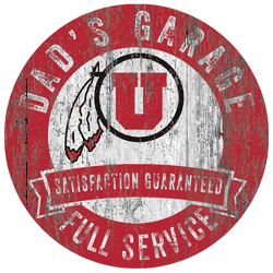 Utah Utes Dad's Garage Sign