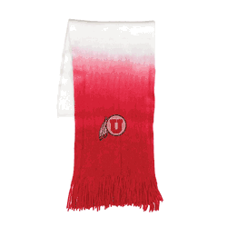 Utah Utes Dip Dye Scarf Light Red