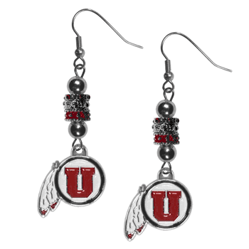 Utah Utes Euro Bead Earrings