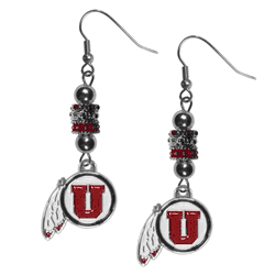 Utah Utes Euro Bead Earrings