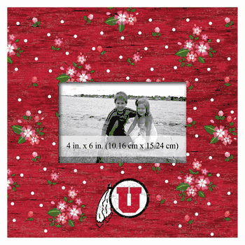 Utah Utes Floral 10x10 Frame