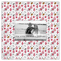 Utah Utes Floral Pattern 10x10 Frame