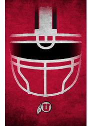 Utah Utes Ghost Helmet 17x26