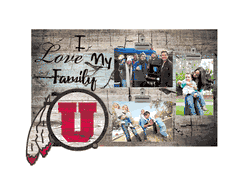 Utah Utes I Love my Family Clip Frame