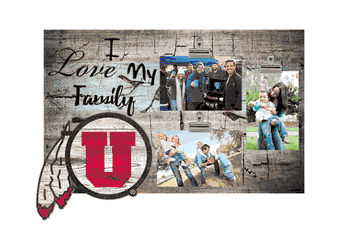 Utah Utes I Love my Family Clip Frame