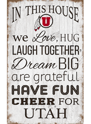 Utah Utes In This House 11x19 Sign