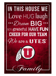 Utah Utes In This House 17x26