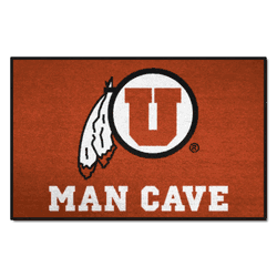 Utah Utes Man Cave Starter Mat Accent Rug - 19in. x 30in.