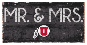 Utah Utes Mr & Mrs Sign