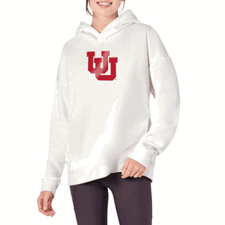 Utah Utes NCAA Kadi Hoodie with Zipper Pockets White Medium