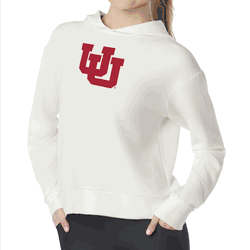 Utah Utes NCAA Kadi Waffle Hoodie Coconut Cream XXL