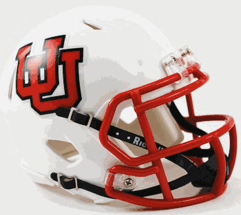 Utah Utes NCAA Mini Speed Football Helmet Interlocking UU
