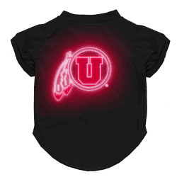 Utah Utes Neon Pet T-Shirt, X-Large