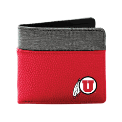 Utah Utes Pebble BiFold Wallet LRED