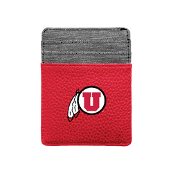 Utah Utes Pebble Front Pocket Wallet Light Red