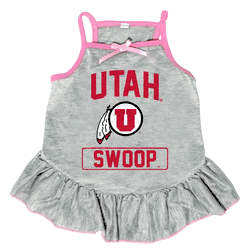Utah Utes Pet Dress Grey Type Large