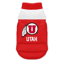 Utah Utes Pet Parka Puff Vest Large