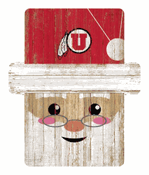 Utah Utes Santa Ornament