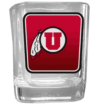 Utah Utes Square Glass Shot Glass