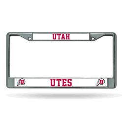 Utah Utes Standard Chrome Frame with Plastic Inserts 12" x 6" Car/Truck Auto Accessory