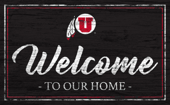 Utah Utes Team Color Welcome 11x19 Sign
