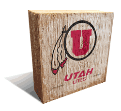 Utah Utes Team Logo Block 6X6