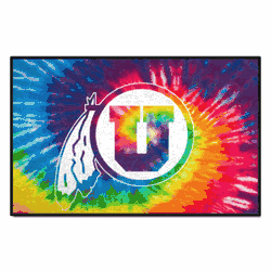 Utah Utes Tie Dye Starter Mat Accent Rug - 19in. x 30in.