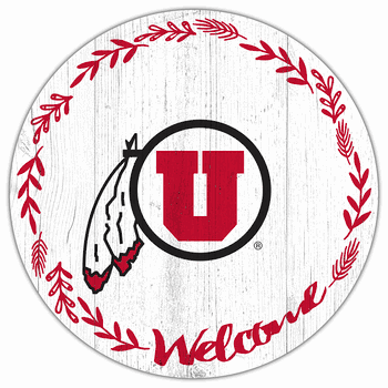 Utah Utes Welcome 12in Circle