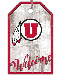 Utah Utes Welcome Team Tag 11x19 Sign