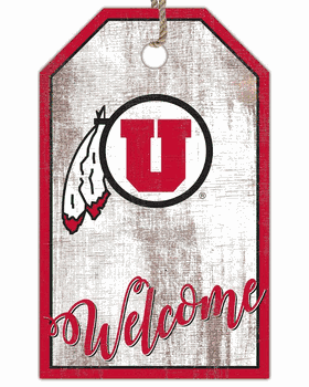 Utah Utes Welcome Team Tag 11x19 Sign