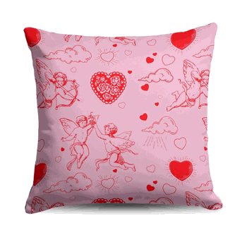 Valentine's Day Cupid Throw Pillow 18X18 Inches