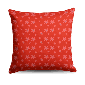 Valentine's Day Flowers Throw Pillow 18X18 Inches