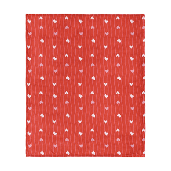 Valentine's Day Line Hearts Silk Touch Throw Blanket 50x60 Inches