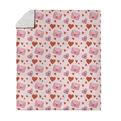 Valentine's Day Send My Love Silk Touch Sherpa Throw Blanket 50x60 Inches