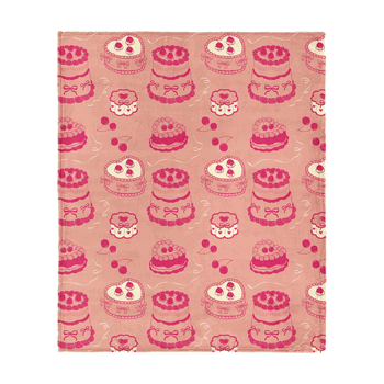 Valentine's Day V-Day Cakes Silk Touch Throw Blanket 50x60 Inches