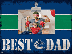 Vancouver Canucks 10" x 8" Best Dad with Stripe Clip Frame