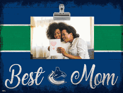 Vancouver Canucks 10" x 8" Best Mom with Stripe Clip Frame