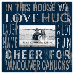 Vancouver Canucks 10x10 In This House Frame Sign