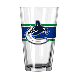 Vancouver Canucks 16oz Stripe Pint Glass