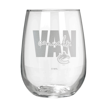 Vancouver Canucks 17oz Stemmless Wine Glass