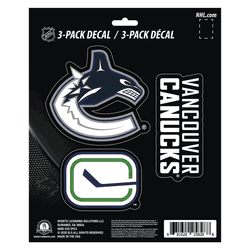Vancouver Canucks 3 Piece Decal Sticker Set